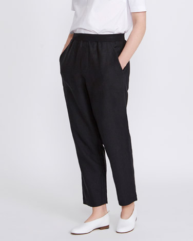 blackÂ Carolyn Donnelly The Edit Linen Trousers