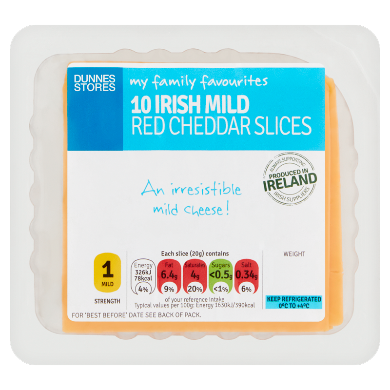 Dunnes Stores My Family Favourites Mild Red Cheddar Slices