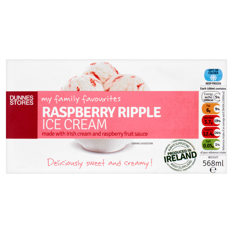 Dunnes Stores Raspberry Ripple Ice Cream