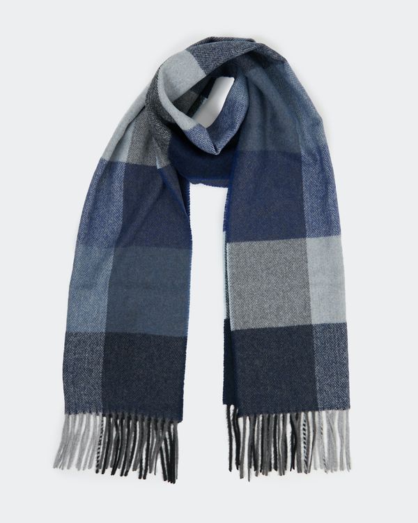 Check Wool Blend Scarf