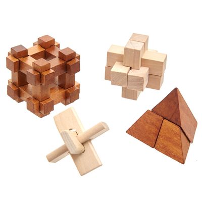 Wooden Puzzles - Set Of 4 thumbnail