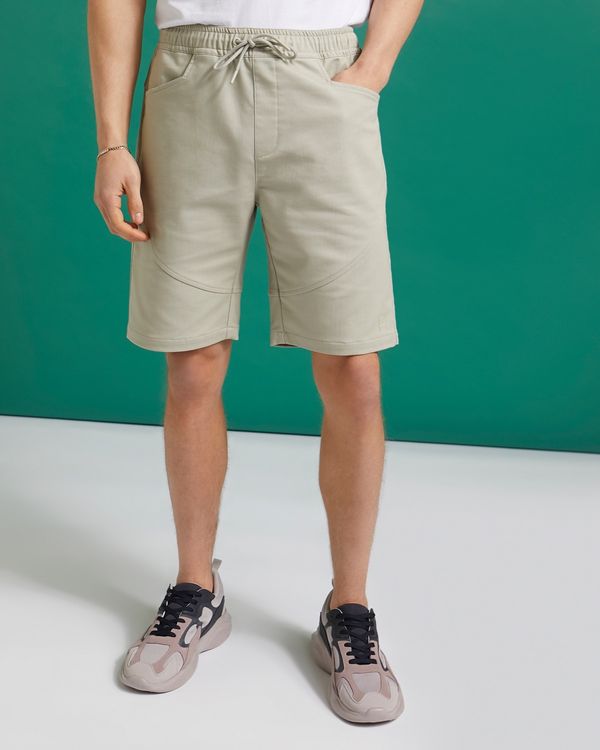 Paul Galvin Stone Cotton Rich Knitted Shorts