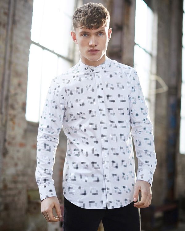 Paul Galvin Long-Sleeved Print Shirt