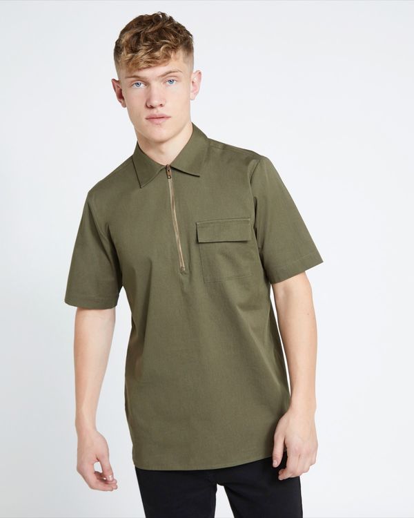Paul Galvin Short-Sleeved Zip Pocket Shirt
