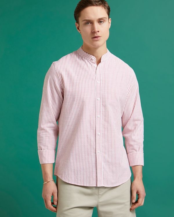 Paul Galvin Long-Sleeved Stripe Cotton Shirt