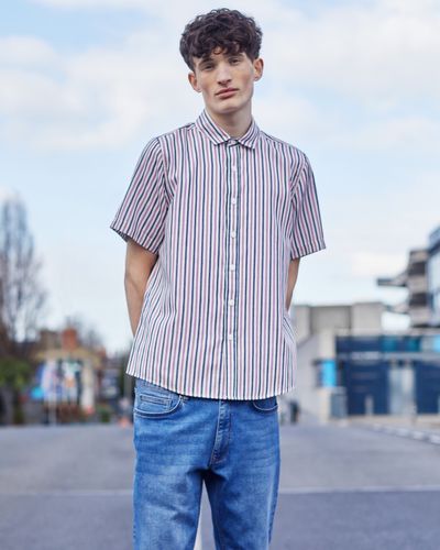 Paul Galvin Short-Sleeved Stripe Shirt