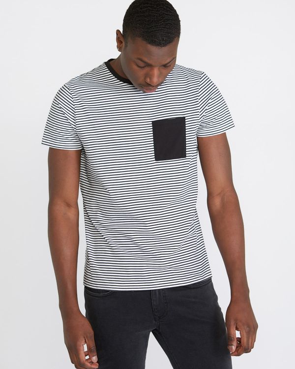 Paul Galvin Striped T-Shirt With Pocket 