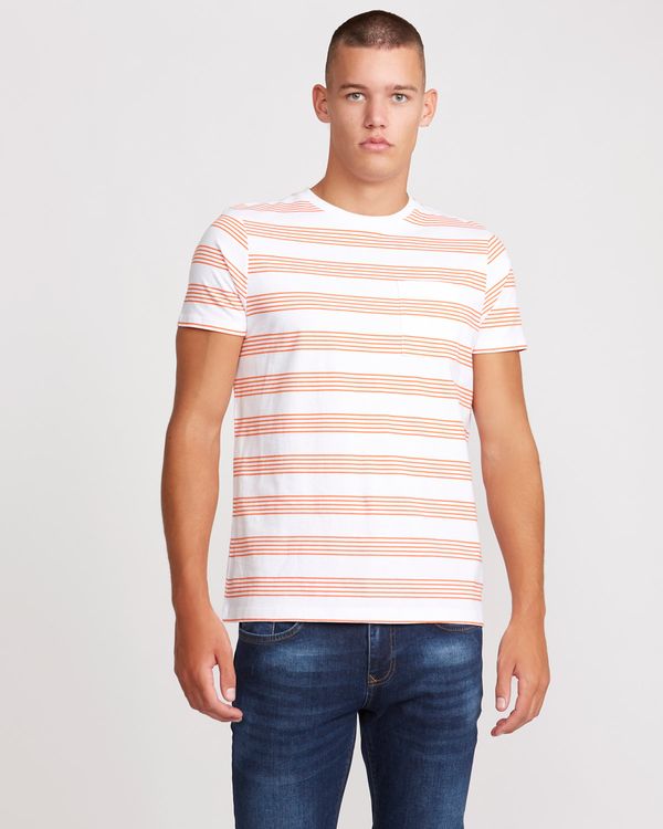 Paul Galvin Orange Stripe T-Shirt