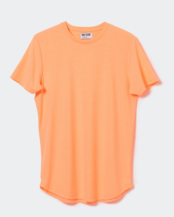 Paul Galvin Orange Dipped Hem Tee Shirt