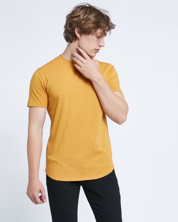 Paul Galvin Short-Sleeved Mustard Stretch Tee Shirt