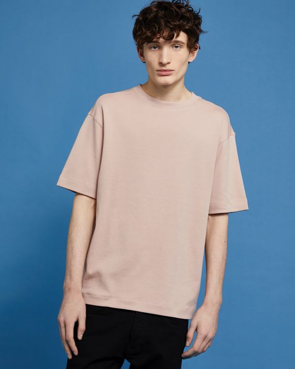 Paul Galvin Pink Relaxed Fit Heavyweight Cotton T-Shirt