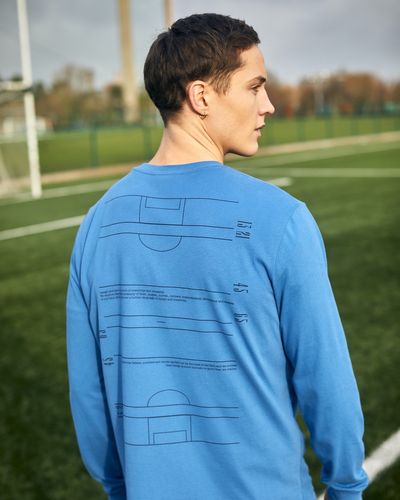 Paul Galvin Pitch Lines Long-Sleeve Printed Top