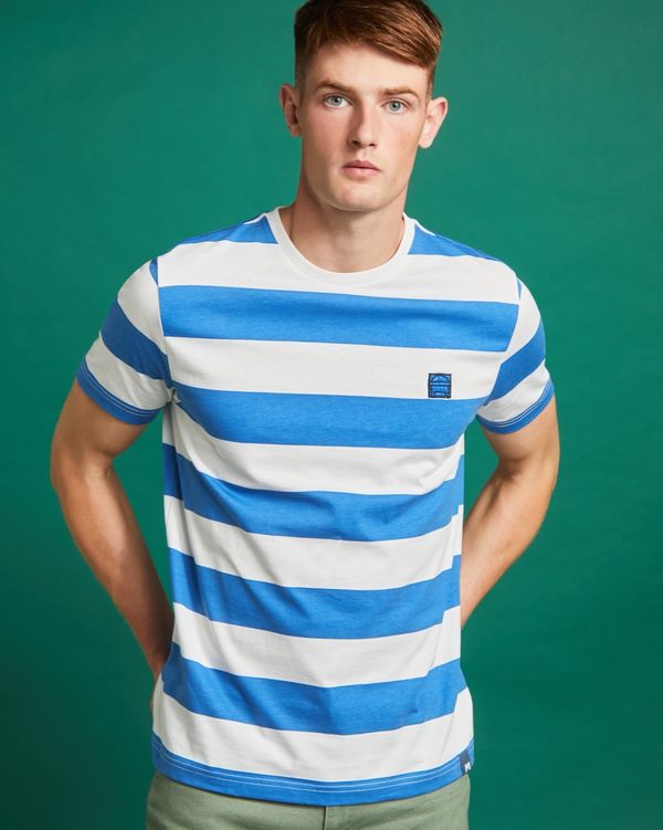 Dunnes Stores | Blue Paul Galvin Cotton Stripe T-Shirt