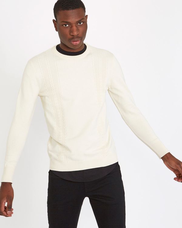 Paul Galvin Crew Neck Cable Knit Jumper
