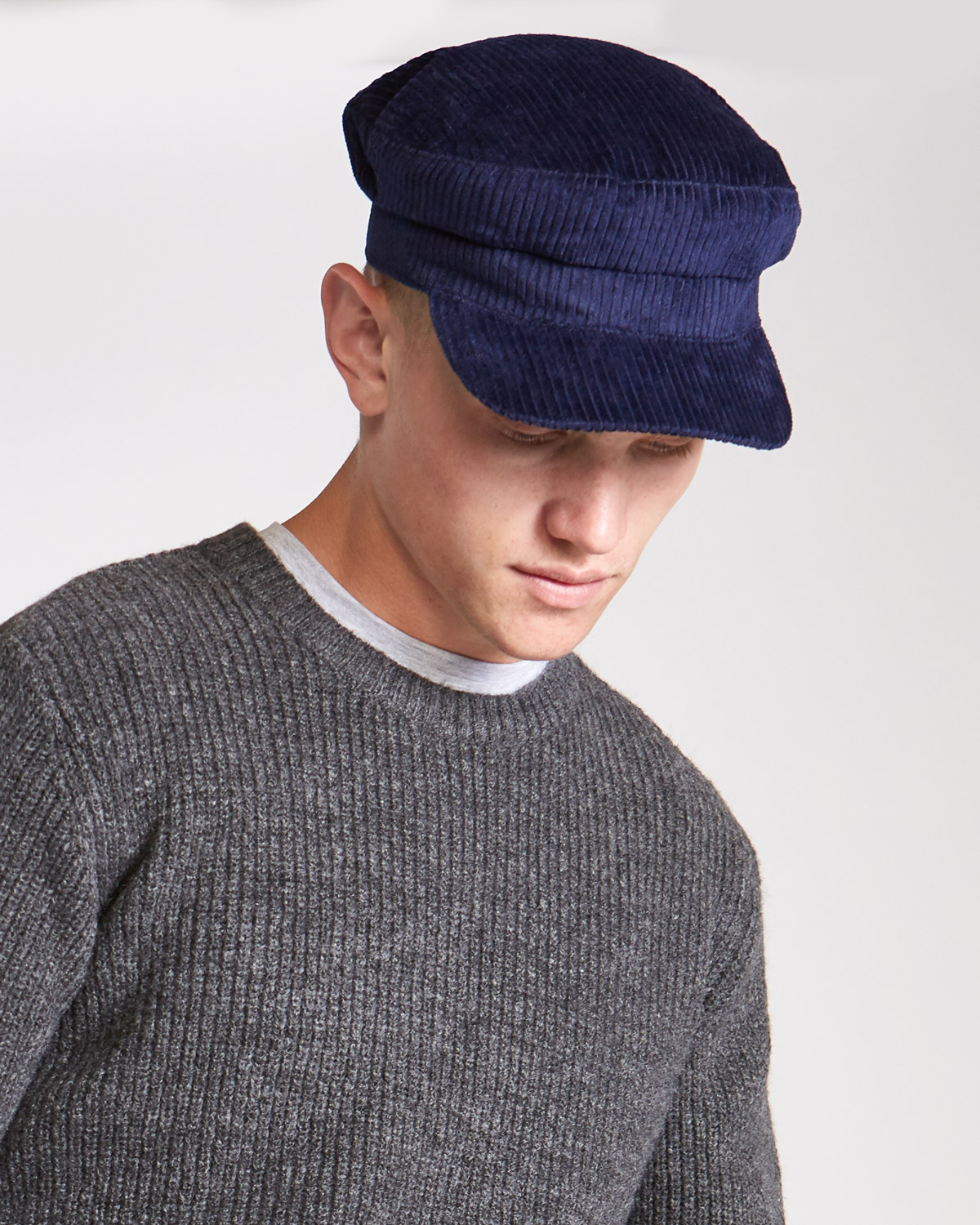Dunnes Stores | Navy Paul Galvin Cord Train Drivers Hat