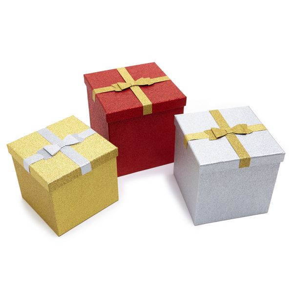 Glitter Gift Box With Bow