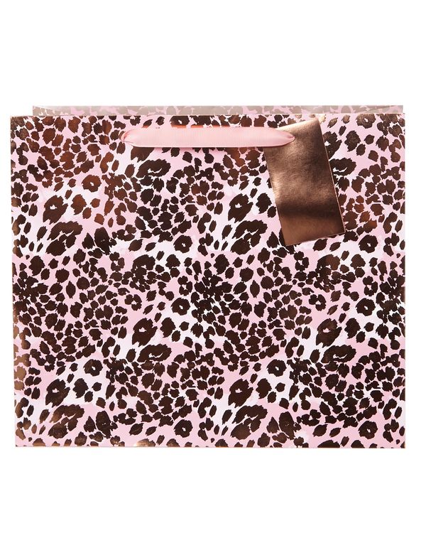 Large Pink Leopard Bag