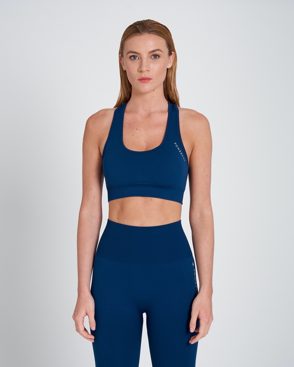 Dunnes Stores  Navy Powercut Solid Sports Bra
