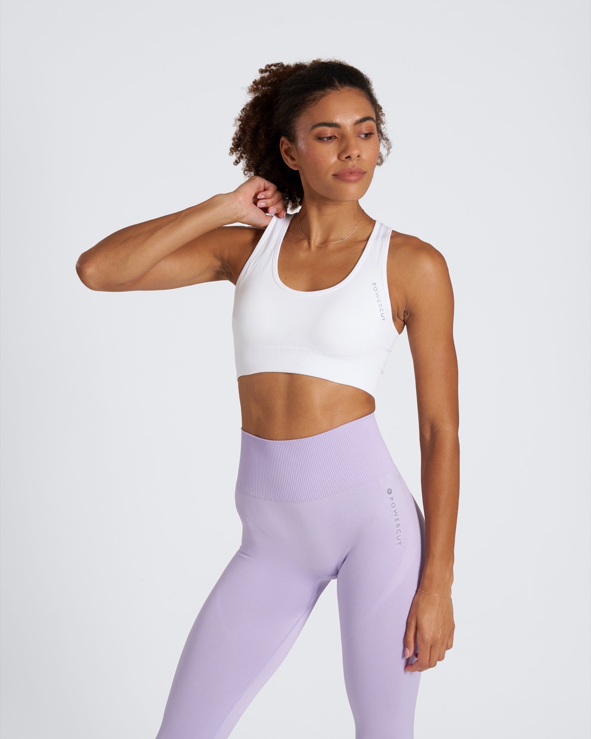 Dunnes Stores | White Powercut Solid Seamless Sports Bra