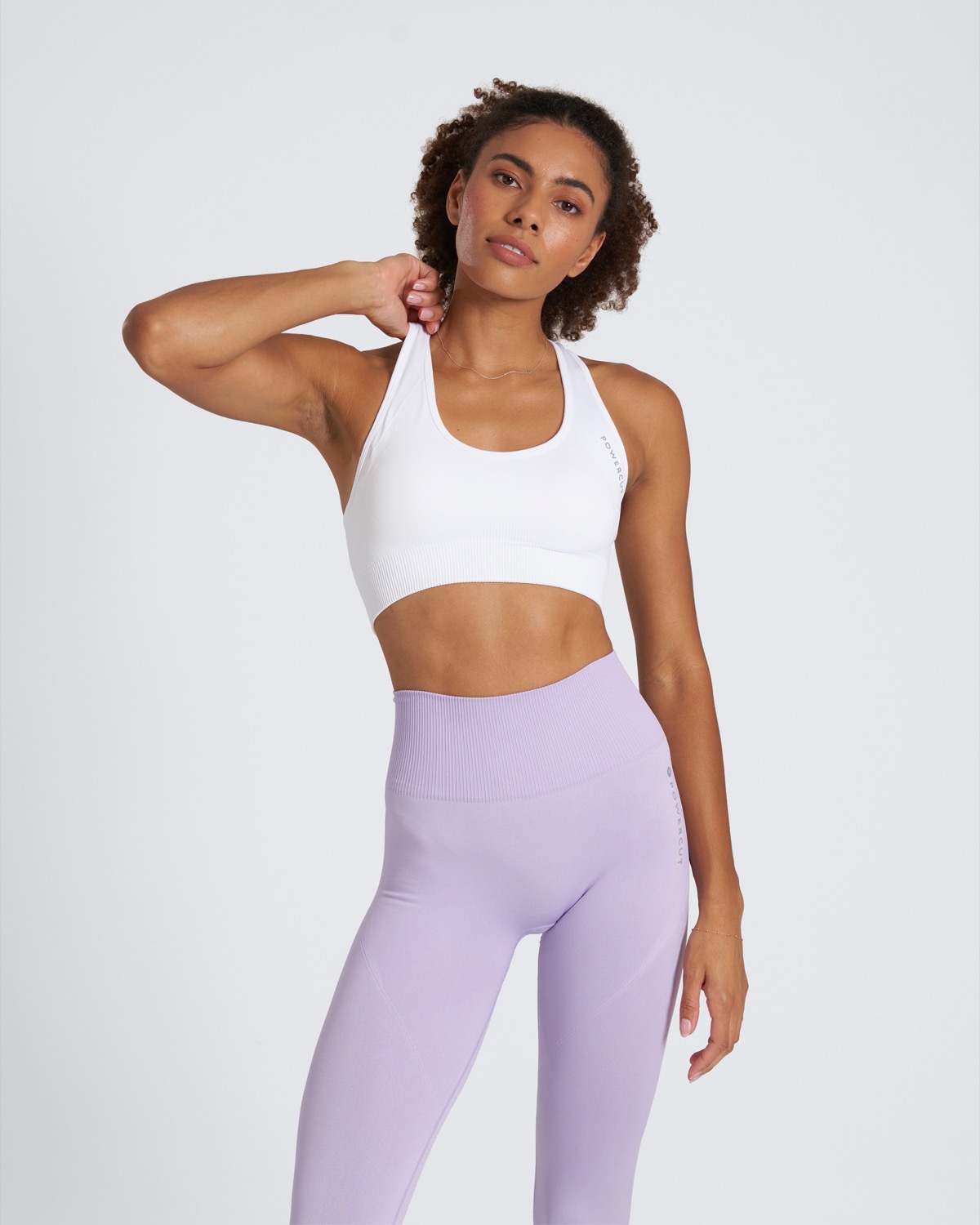 Dunnes Stores  White Powercut Solid Seamless Sports Bra