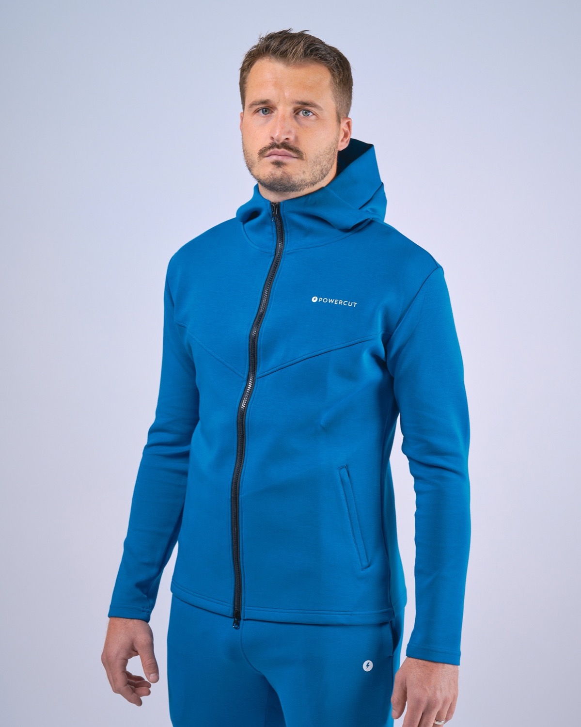 Dunnes Stores | Steel-blue Powercut Tek Pak Men's Full Zip Hoodie