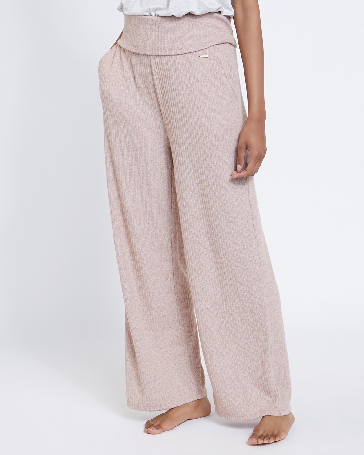 Dunnes Stores | Camel Cosy Rib Lounge Pant
