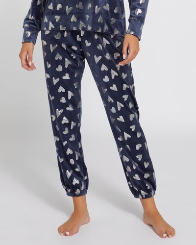 Foil Printed Velour Pyjama Joggers