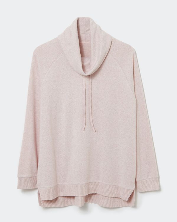 Pink Soft Lounge Cowl Neck Top