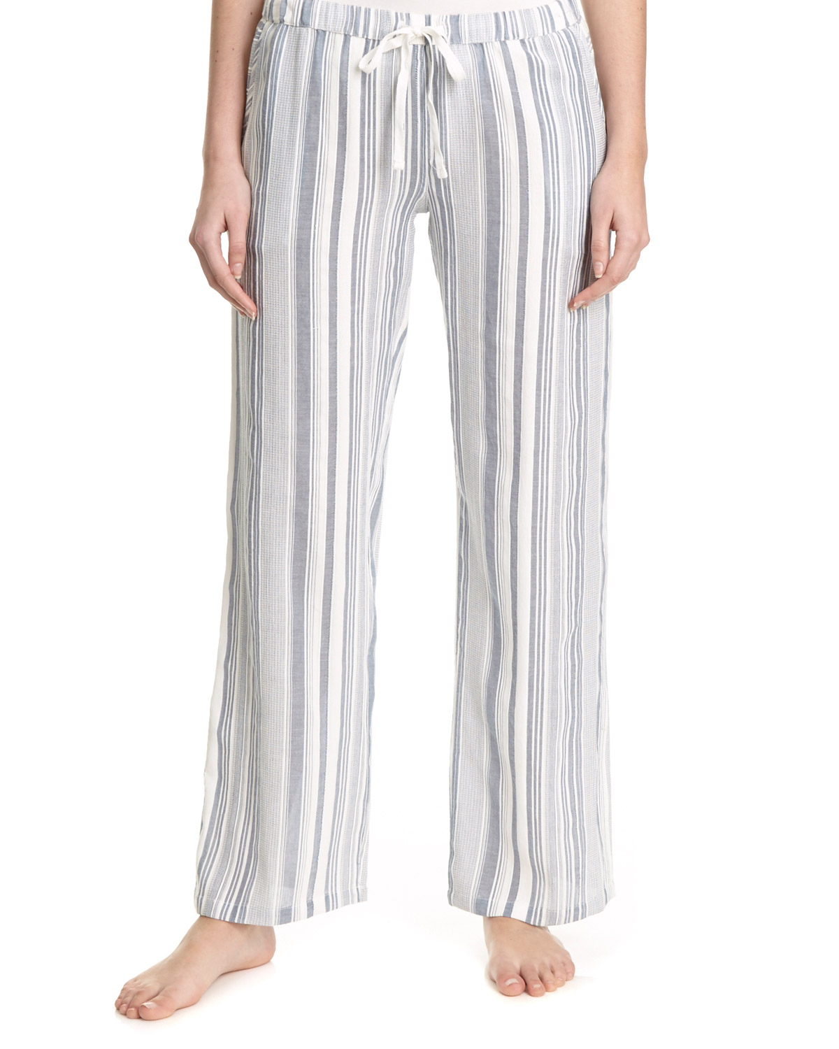 Dunnes Stores | Blue-stripe Cotton Stripe Pyjama Bottoms