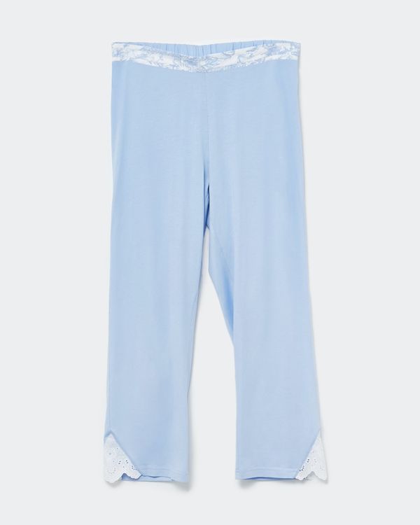 Modal Lace Trim Crop Pants