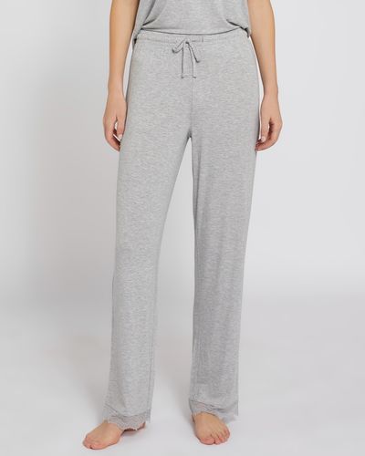 Viscose Pyjama Pants With Lace Trim
