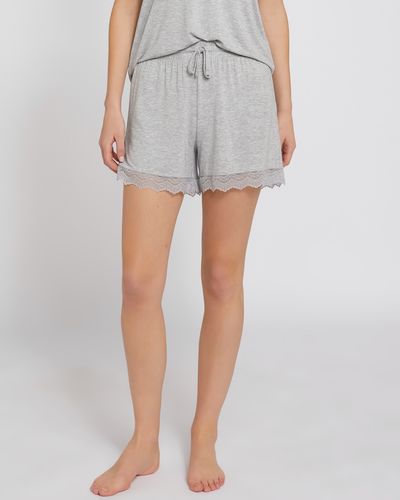 Viscose Pyjama Shorts With Lace Trim thumbnail