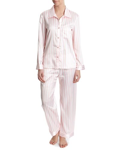 Dunnes Stores Pink Stripe Satin Stripe Pyjamas