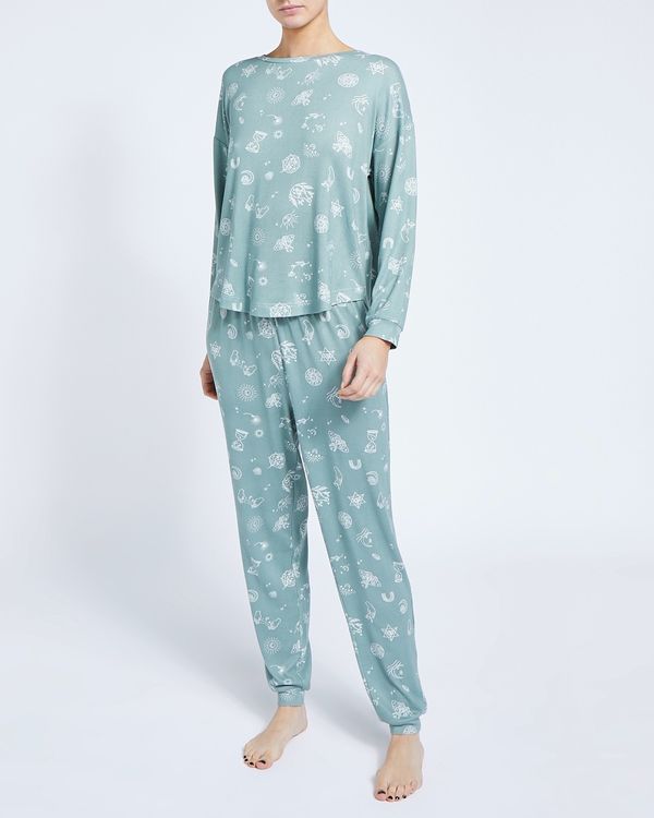 Dunnes Stores | Green Soft Touch Pyjamas Set