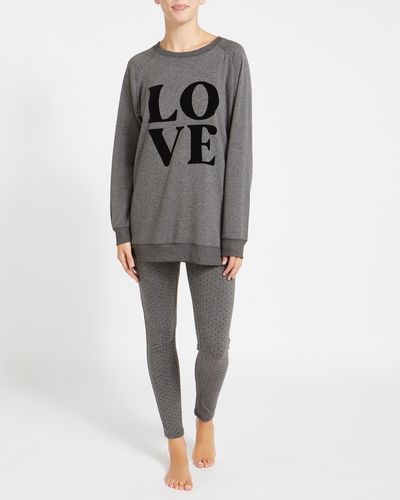 Oversized Sweatshirt And Leggings Pyjamas Set