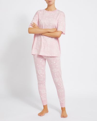Oversized T-Shirt And Legging Pyjama Set