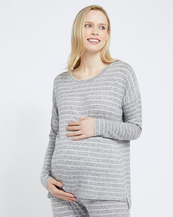 Maternity Lounge Long-Sleeved Pyjama Top