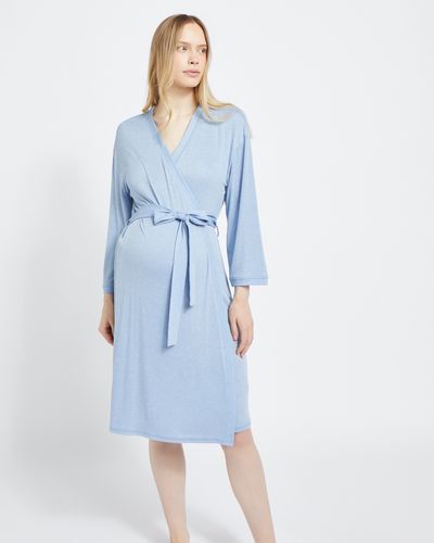 Ribbed Maternity Dressing Gown