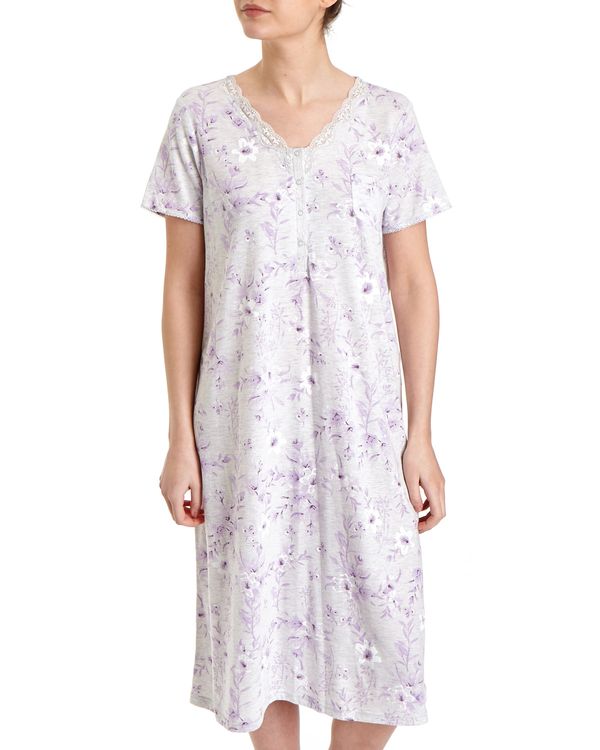 Lilac Lily Floral Nightdress (Regular Length)