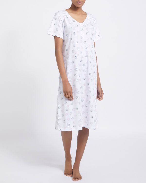 Cotton Ivory Floral Nightdress