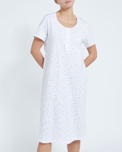 Short-Sleeved Cotton Nightdress