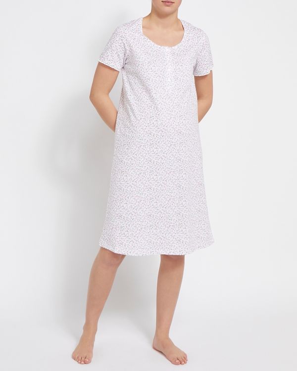 Short-Sleeved Cotton Nightdress