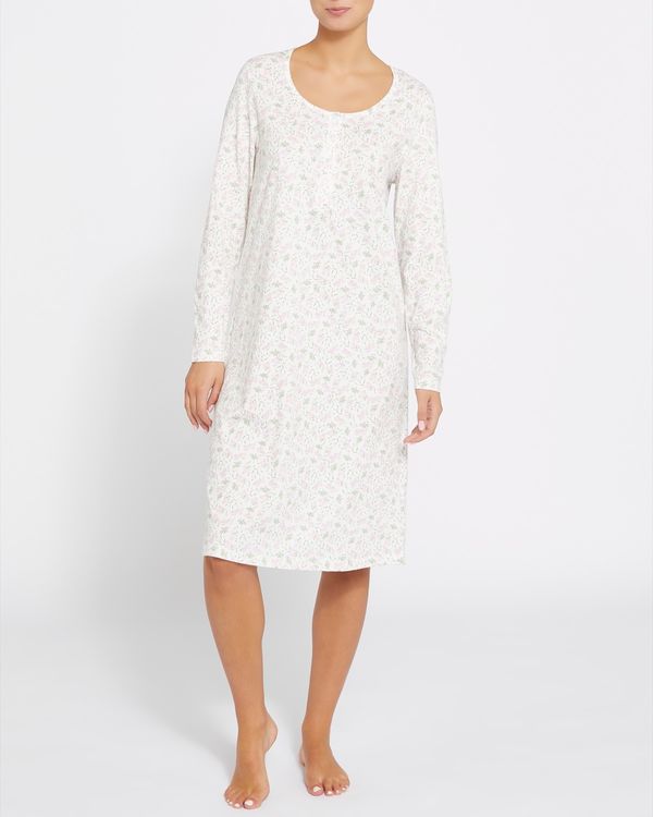 Long-Sleeved Cotton Nightdress