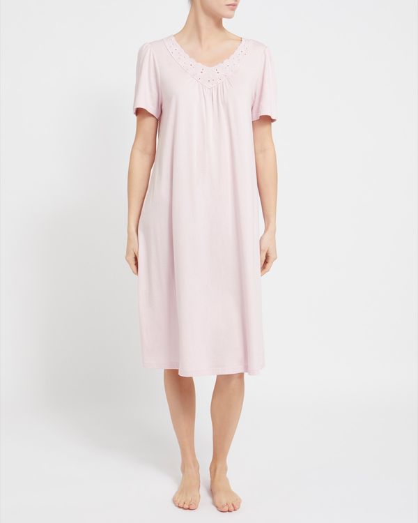 Short Sleeve Lace Nightdress