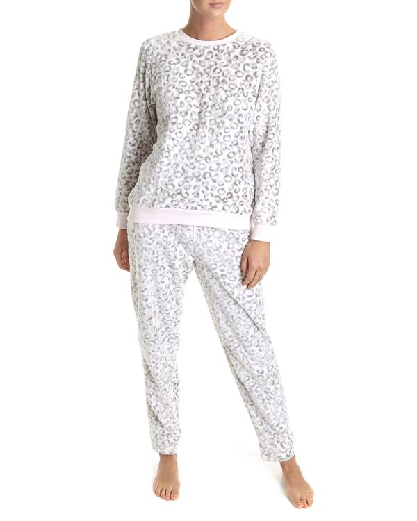 All-Over Print Animal Coral Fleece Pyjamas