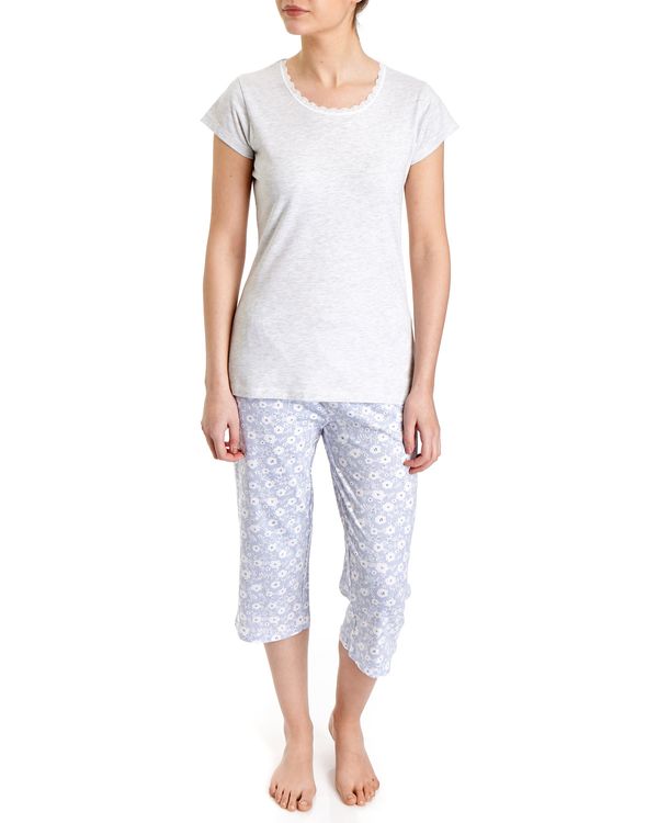 T-Shirt And Cropped Leg Pyjama Set