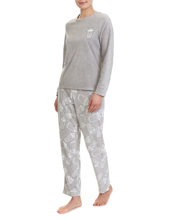 Coffee Micro Fleece Pyjamas