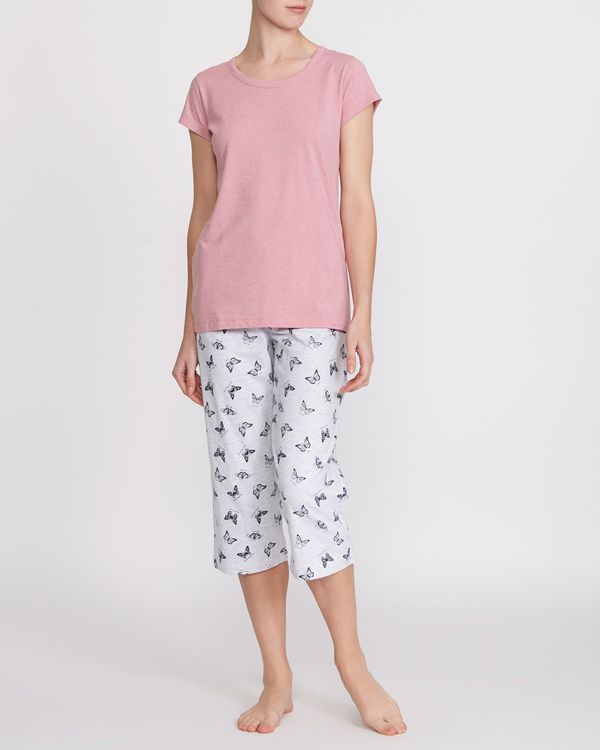 Butterfly T-Shirt And Crop Leg Pyjamas