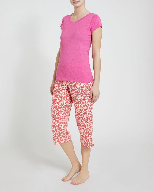 Printed Knit Crop Pyjamas