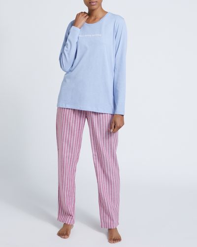 Stripe Knit Woven Pyjamas thumbnail